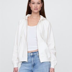GAP White Zip-Up Hoodie